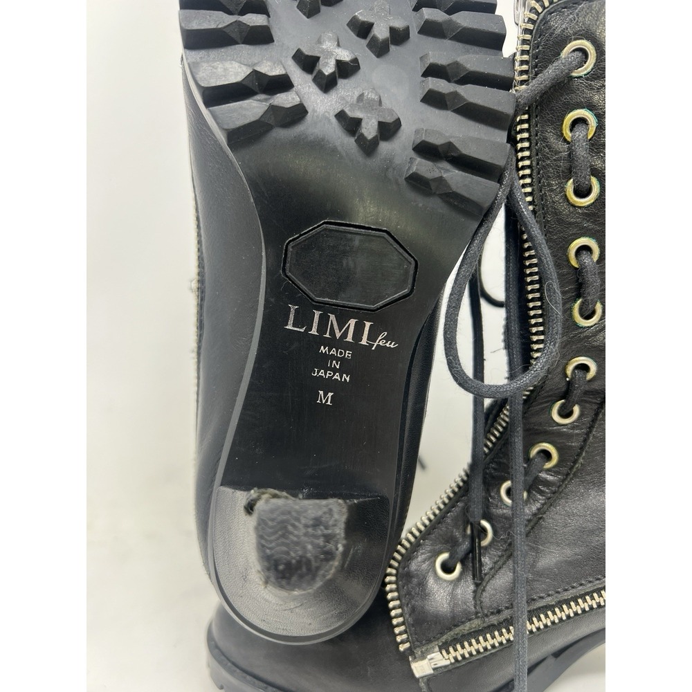 LIMI feu Yohji Yamamoto Black Convertible Boots Size M Measure 9.5‎ Inches - Picture 9 of 12